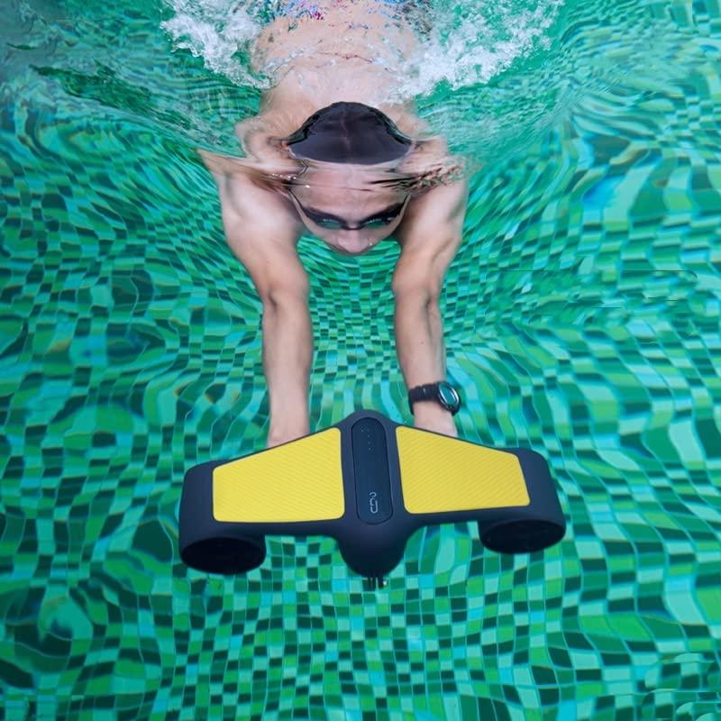G GENEINNO G GENEINNO Underwater Sea Scooter 500W Electric Water Equipment, 1.8m/s Diving Scooter 60Mins Underwater Motor S1 Plus for Kids Adults Swimming Pool (Blue) (Yellow)