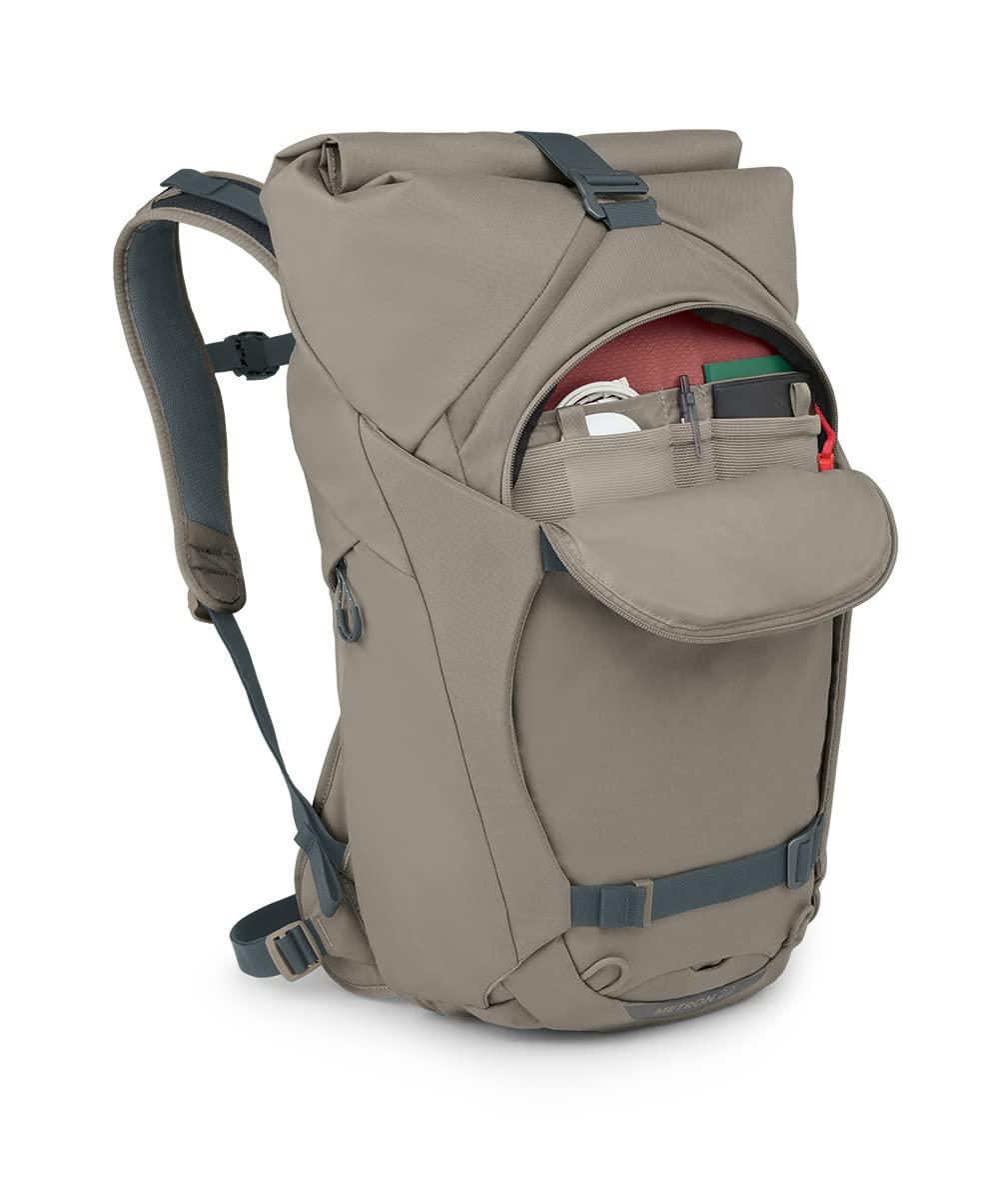 Osprey Osprey Metron 22L Roll Top Commuter Backpack, Tan Concrete