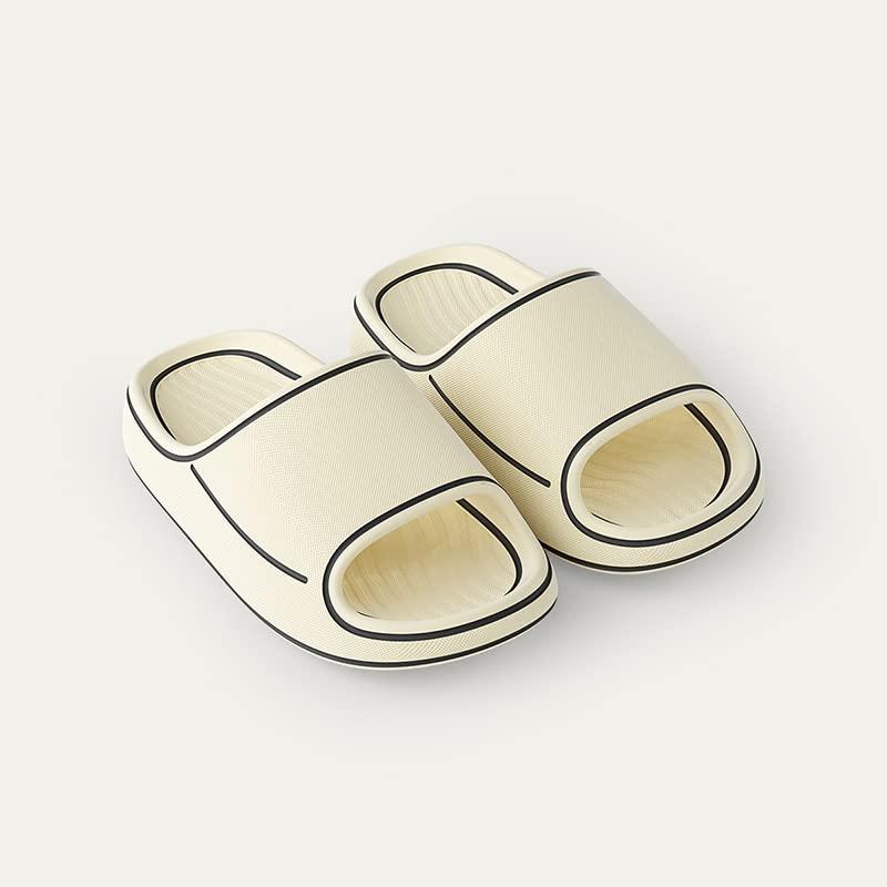 WOWARKI Cloud Slides Pillow Slippers Slides Sandals for Women Men, Soft Cushioned Non-Slip House Slipper for Indoor Outdoor Quick Drying Shower Bathroom Sandals EVA Open Toe Slides (White, 7-8 Women/6.5-7 Men)