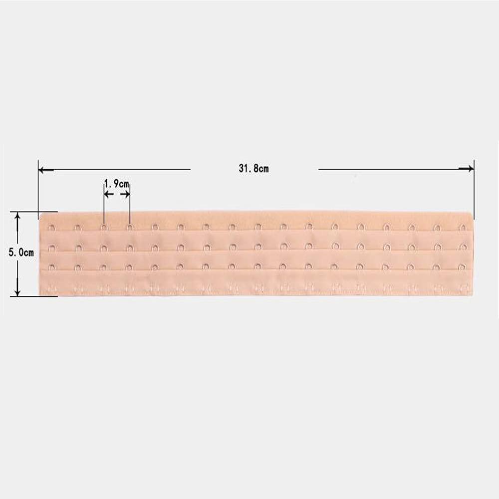 Aisemny Aisemny Corset extender 13-18 hook long line bra back extender 2 pieces (beige, 16 Hooks)