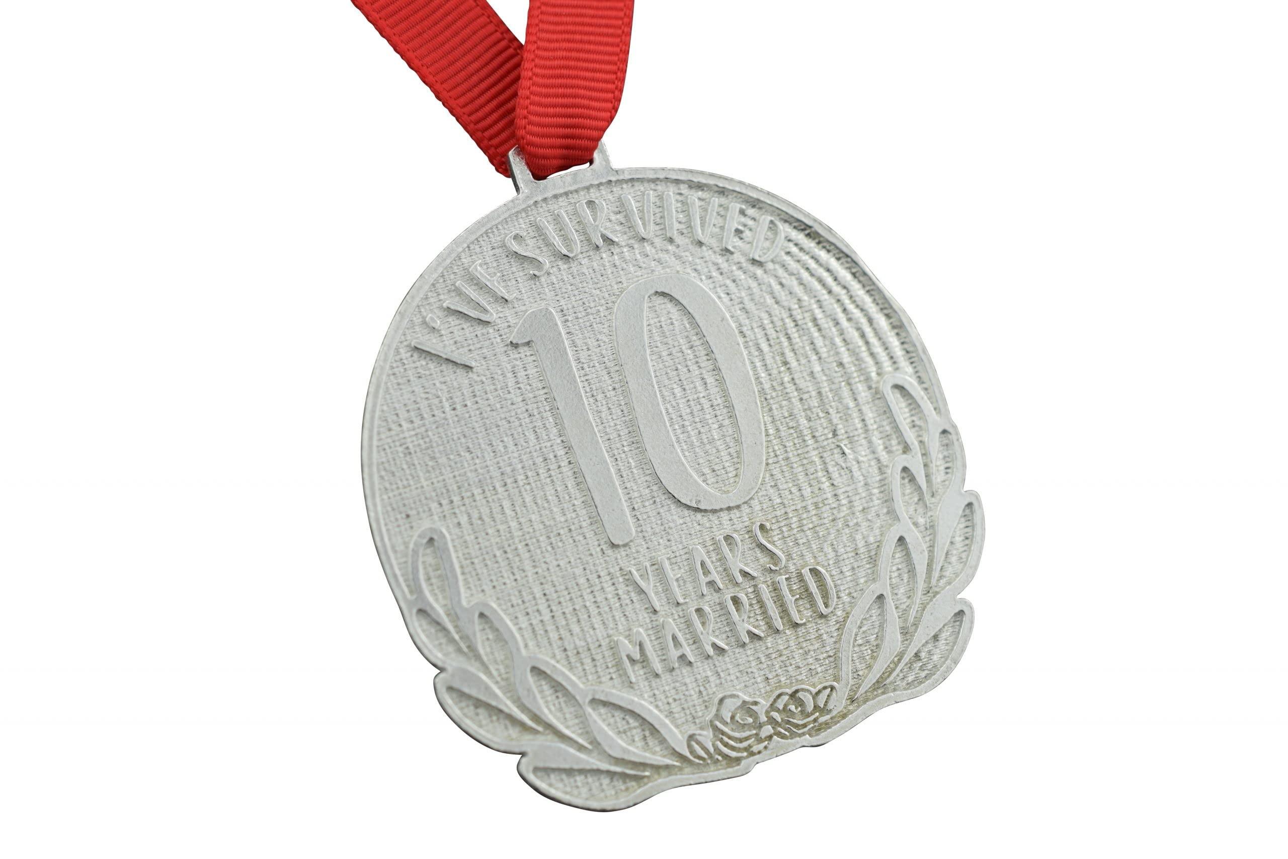 Pirantin Pirantin 10th Anniversary Medal Ive Survived 10 Year Married Medal