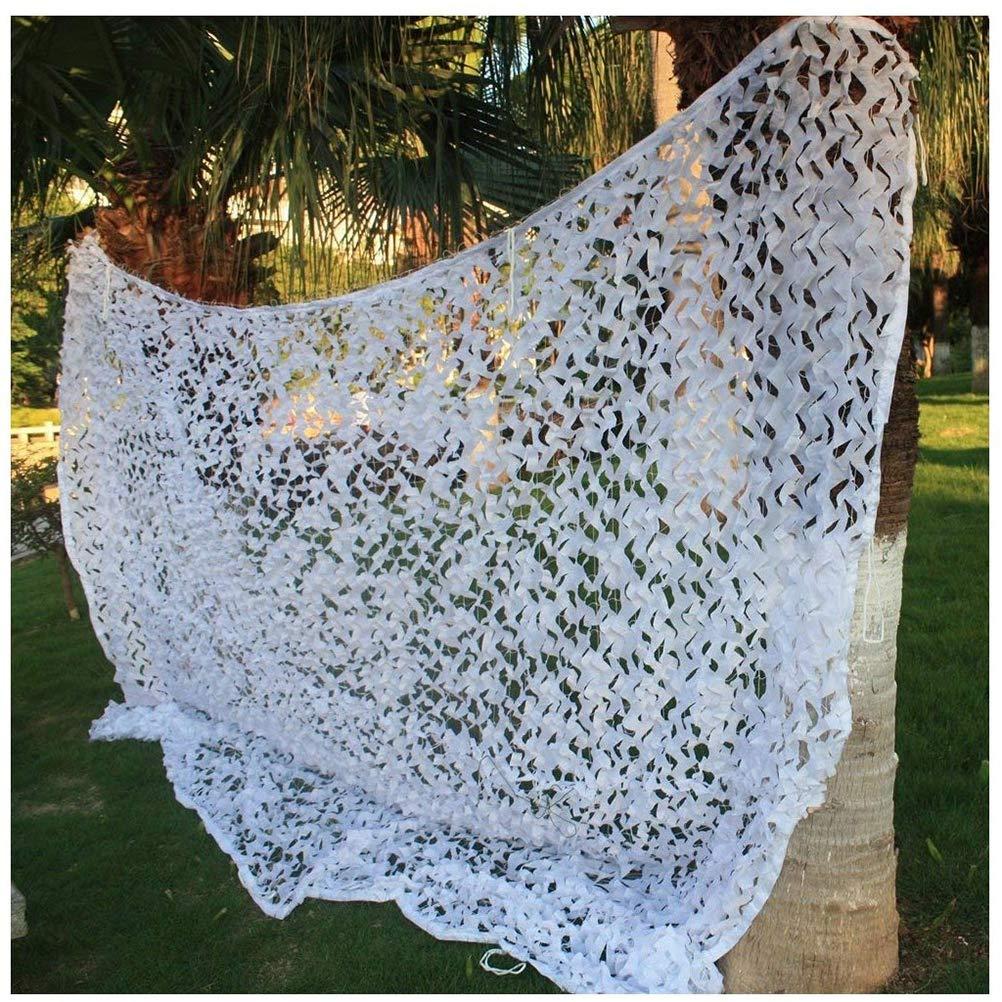 bandezid Camo Netting Camouflage Netting Military Net Sunscreen Nets,White Bulk Roll Camouflage Net,Woodland Camouflage Netting,Camouflage Net Blinds for Sunshade Camping Shooting Hunting-White camouflage net