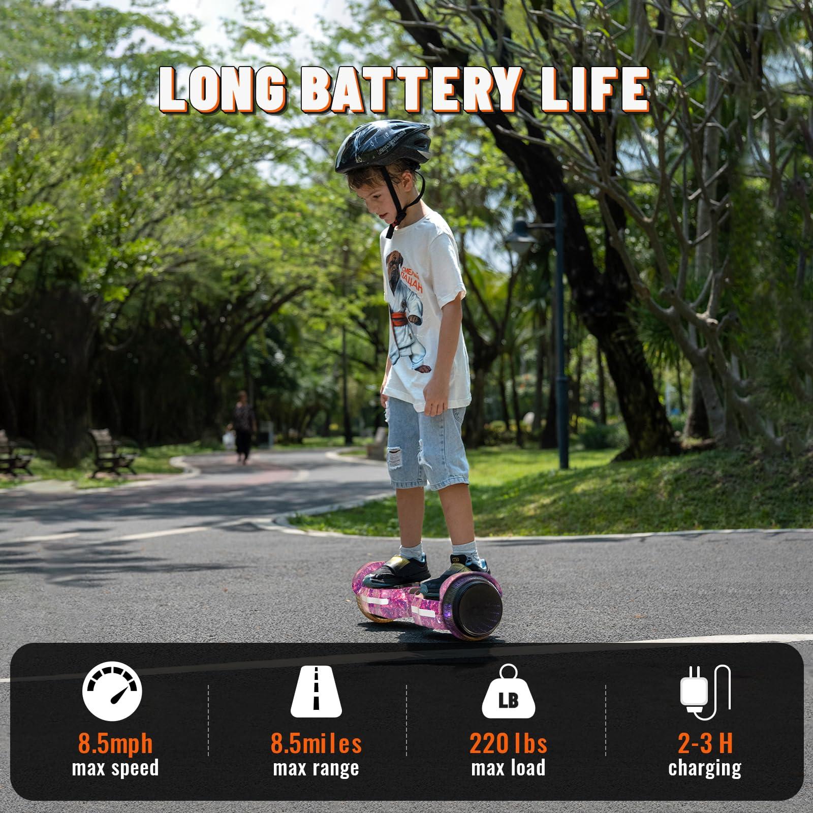 SIMATE SIMATE Scooter, Colorful LED Light-Up Wheels, Bluetooth Speakers and APP, Dual 250W Motors, 8.5 mph Max Speed & 8.5 Miles Max Range, Gifts for Kids Adults Girls Boys