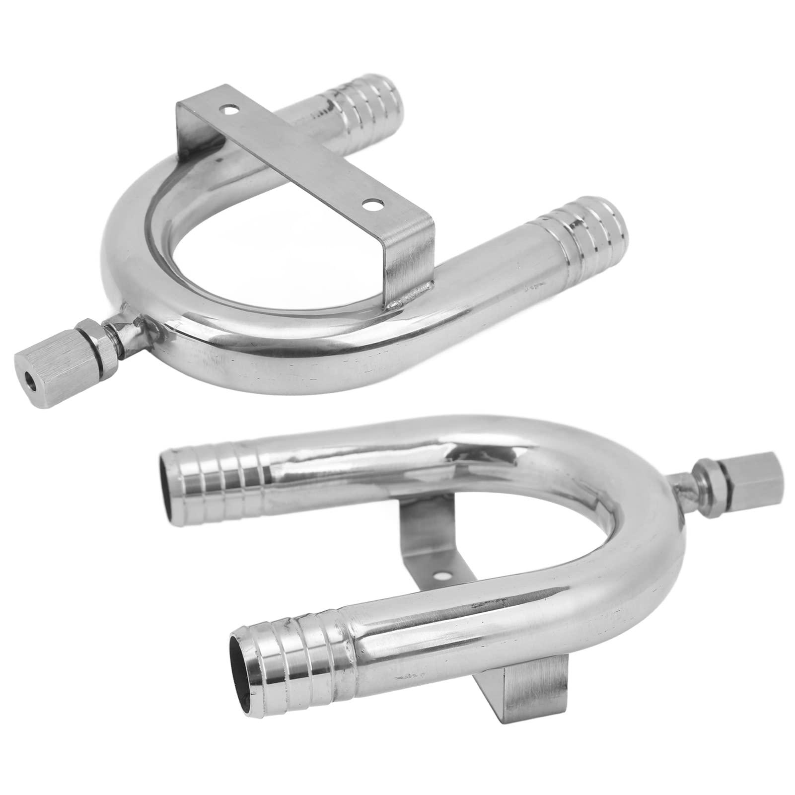 NDNCZDHC NDNCZDHC 25mm Anti Siphon Vented Loop 316 Stainless Steel Vent Loop Valve for Marine RV Yacht Toilet