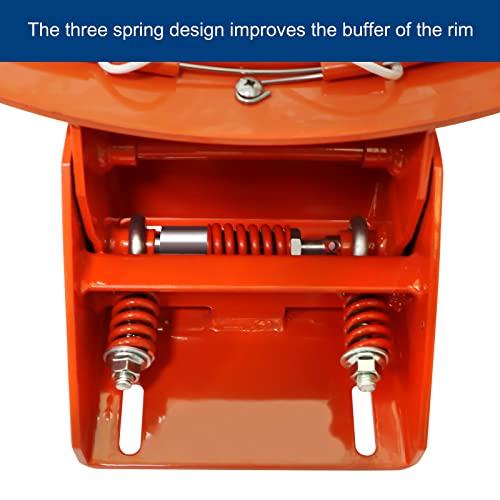 Katop Katop Breakaway Basketball Rim, Heavy Duty Triple Springs Basketball Rim Replacement with Nylon Net Indoor and Outdoor, Standard Goal Reinforced Mounting Bracket Fit Most Size Backboards