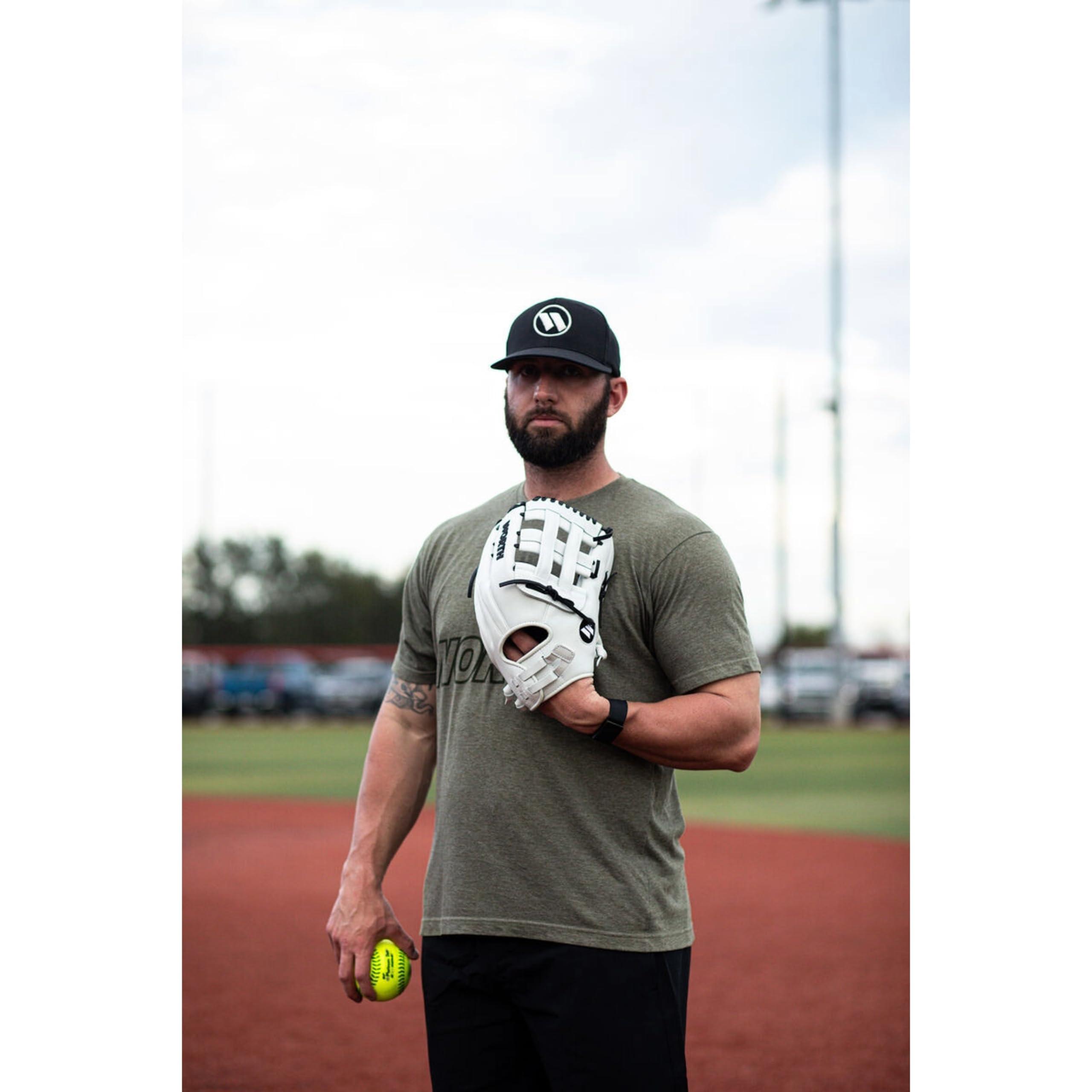 Worth Worth | FREEDOM SERIES Slowpitch Softball Glove | 13 Inch | White/Black | Left Hand Throw
