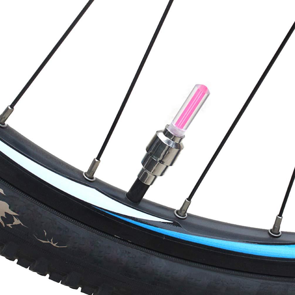 Wakauto Wakauto 4pcs Valve Cap LED tire Valve tire Lights for Cars LED Valve stem Cap car tire Lights Bike Tires LED tire Lights Bike Wheel Lights car LEDs Tires Accessories Shine Valve Light