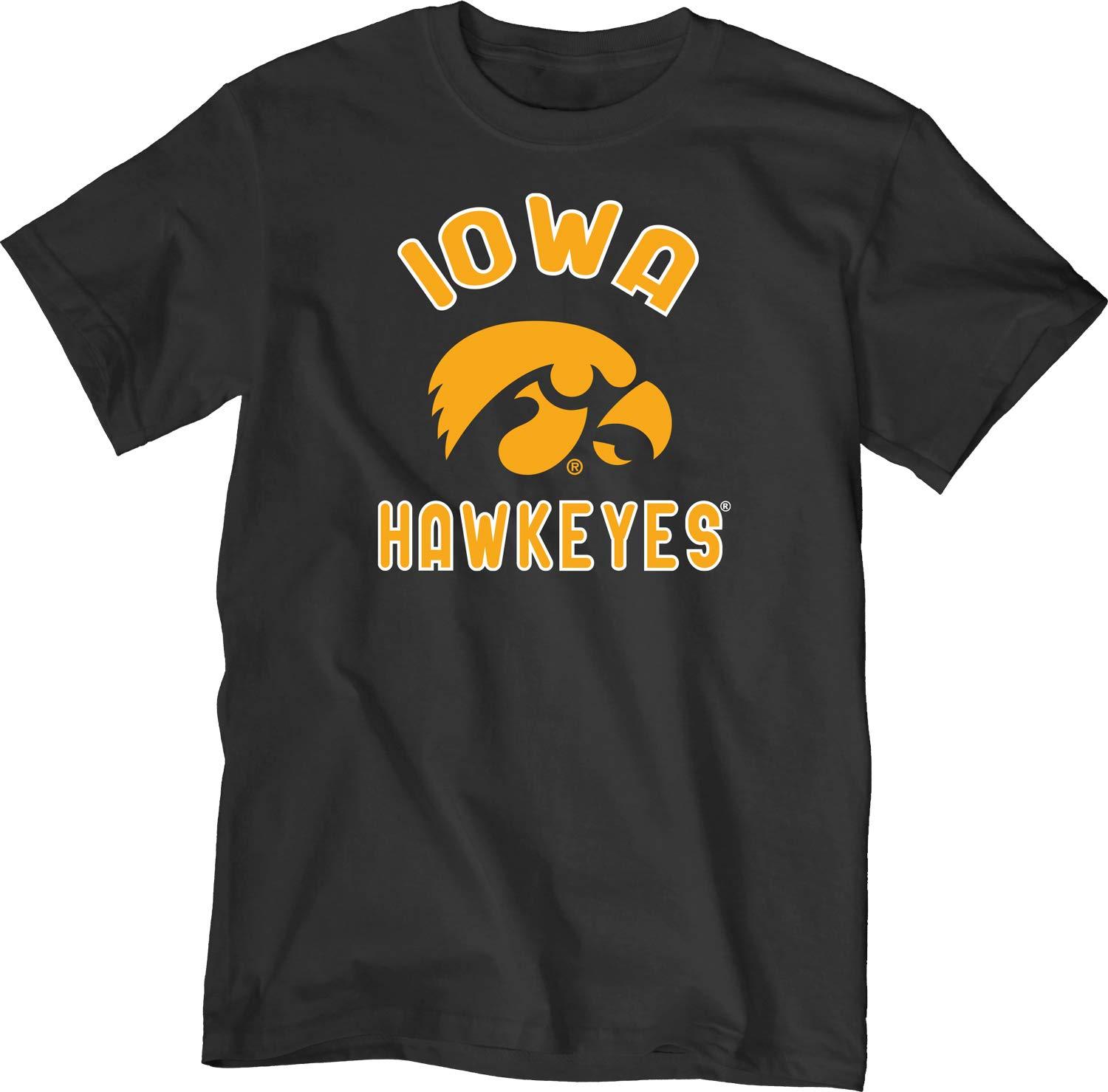 Blue 84 Blue 84 Men\'s Iowa Hawkeyes T Shirt Line Up Team Color, Iowa Hawkeyes Black, XX-Large