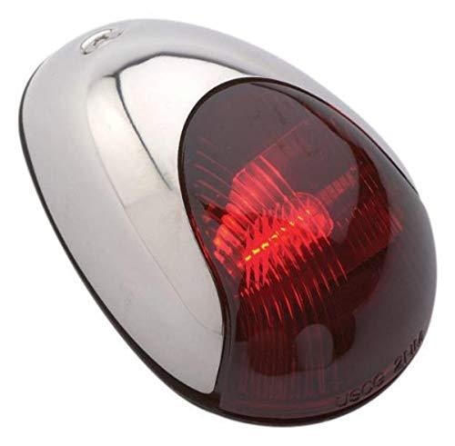 attwood attwood 3838R7 Stainless Steel Cover 2-Mile Vertical Mount Navigation Light, Red