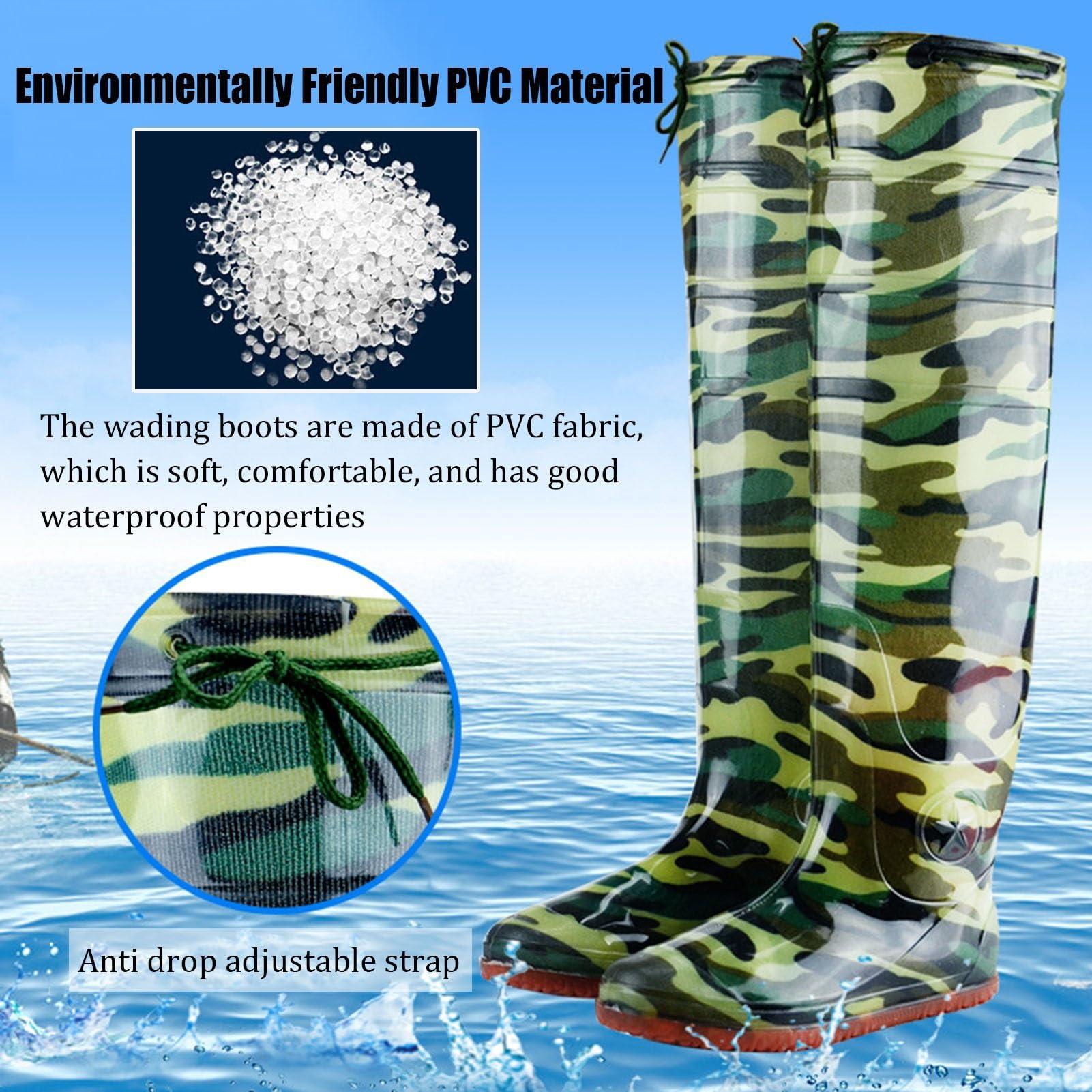 JCWGLY JCWGLY Camo Hip Waders Boots for Men Women Hip Boots Lightweight Waterproof Anti-Slip Rain Boots for Fishing Hunting(5)