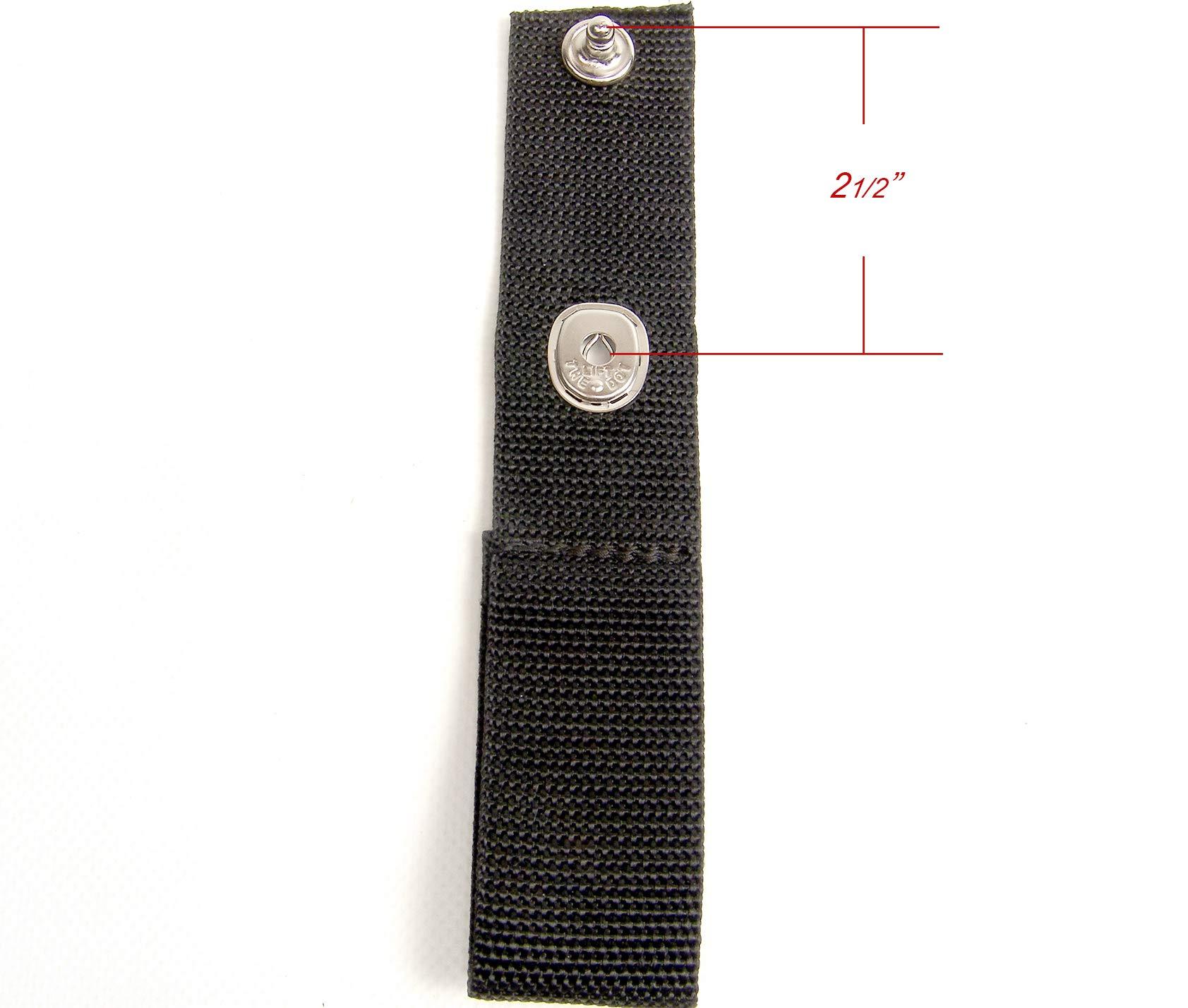 Extender Strap Extender Strap for Your Boat Cover, Lift The Dot Snap, Extends Length, Finger Loop Built in (3\" Inch, Black)