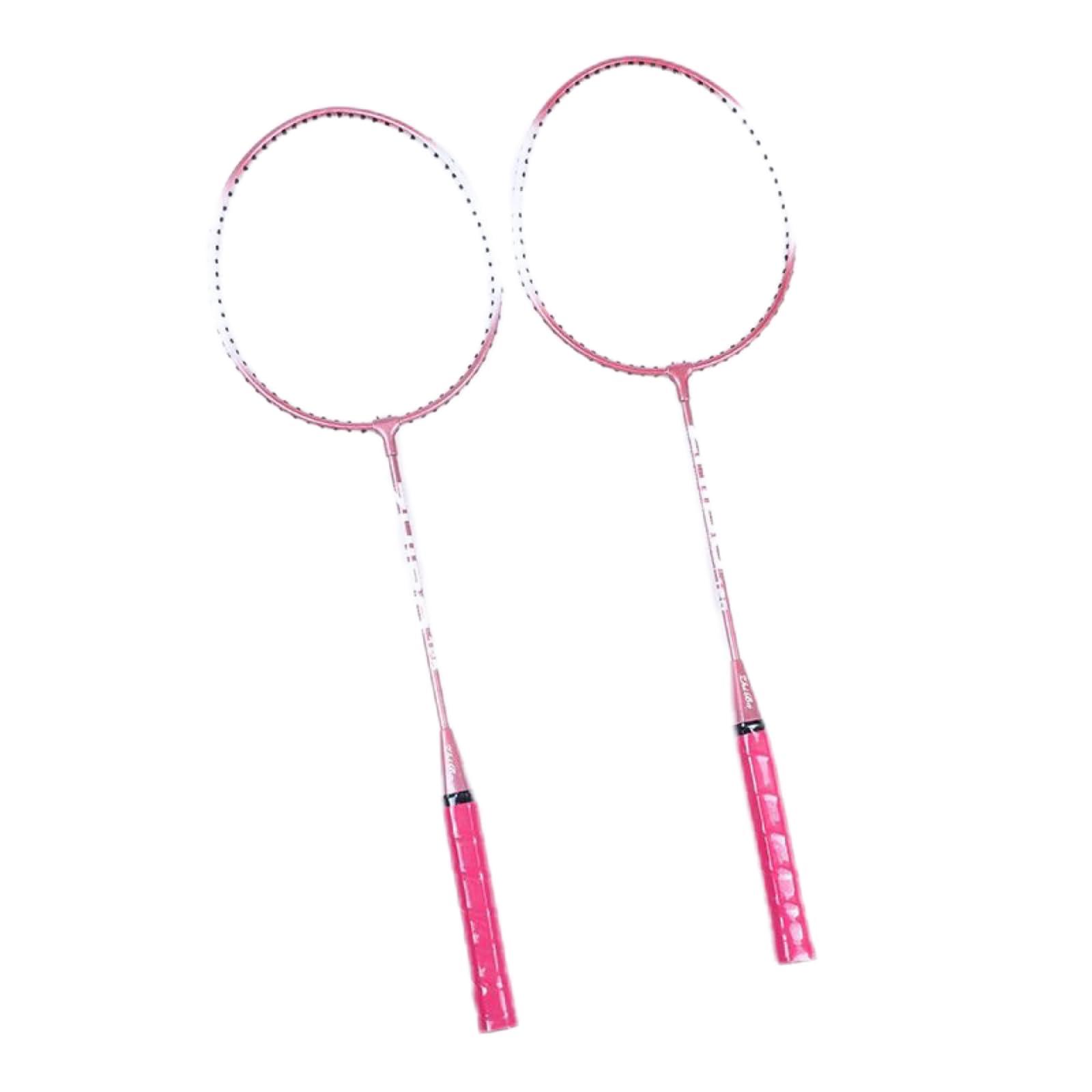 ZJWURIOSQ ZJWURIOSQ ZhiBo Badminton Racket Genuine ferroalloy Split 2pcs Adult Student Training Badminton Racket Set ZB125, Youth Blue