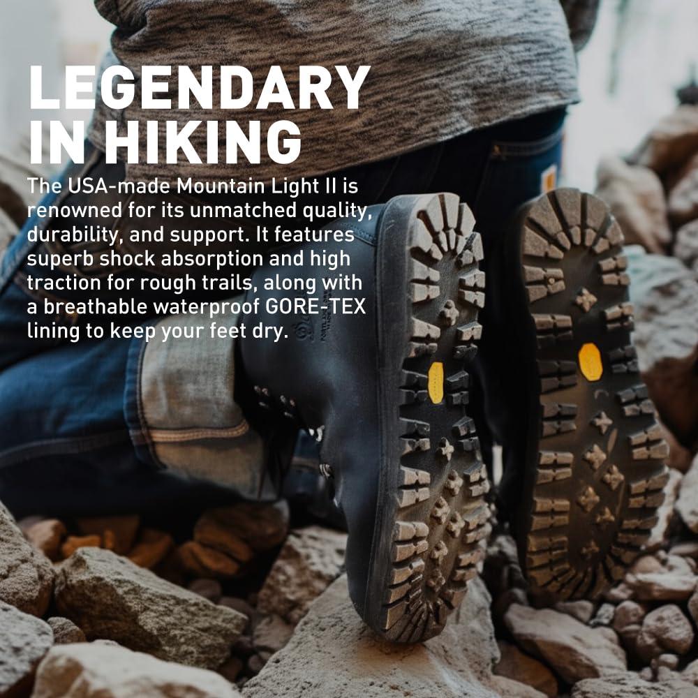 Danner Danner Men\'s 30860 Mountain Light II 5\" Non-Insulated Waterproof Hiking Boot, Black - 7 EE