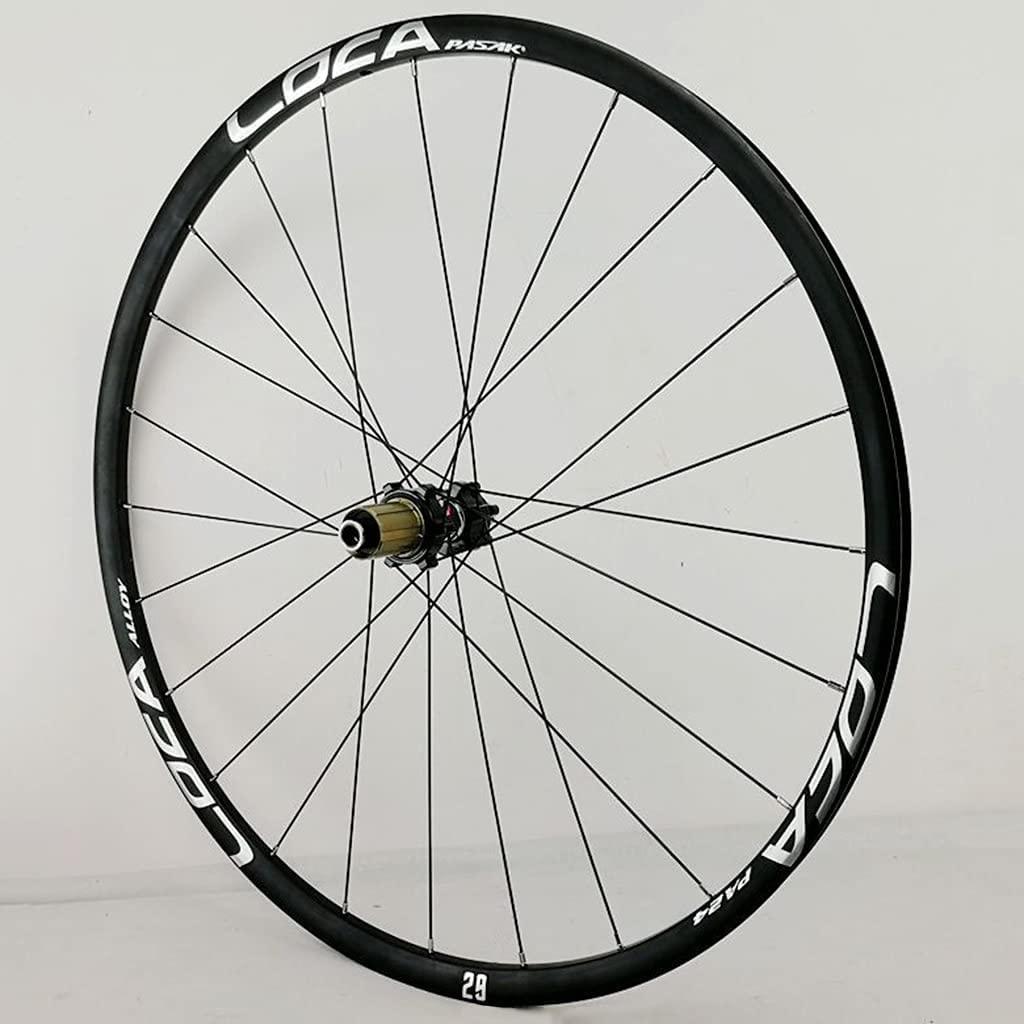 ZECHAO ZECHAO 26/27.5/29in Front and Rear Bike Wheelset,24 Holes Thru Axle Ultralight Aluminum Alloy Mountain Rim Disc Brake 8 9 10 11 12 Speed Wheelset (Color : Silver-2, Size : 27.5INCH)