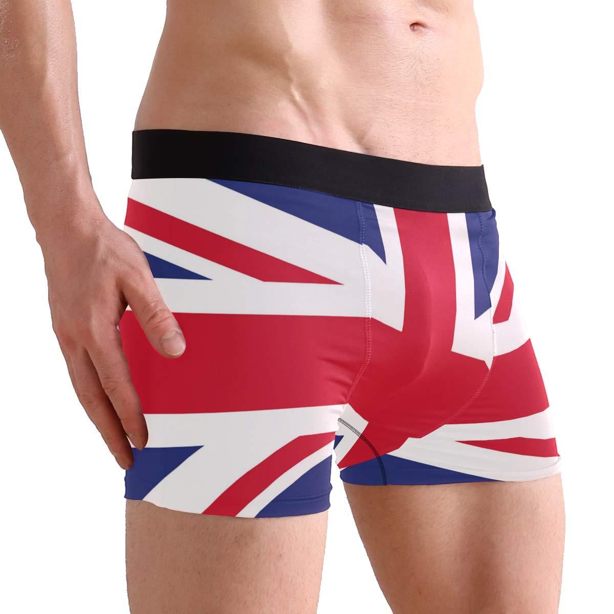Use4 Use4 Union Jack British Flag Men's Underwear Regular Leg Boxer Brief X-Large
