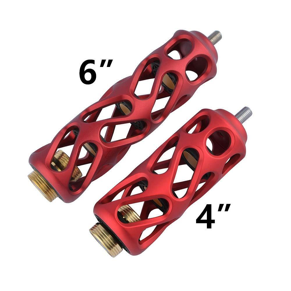 AMEYXGS AMEYXGS Archery Compound Bow Stabilizer 2/3/4/5/6 Inch Aluminum Stabilizer Bow Shock Absorber Vibration Dampening for Compound Bow Shooting Hunting (Red, 6 inch)