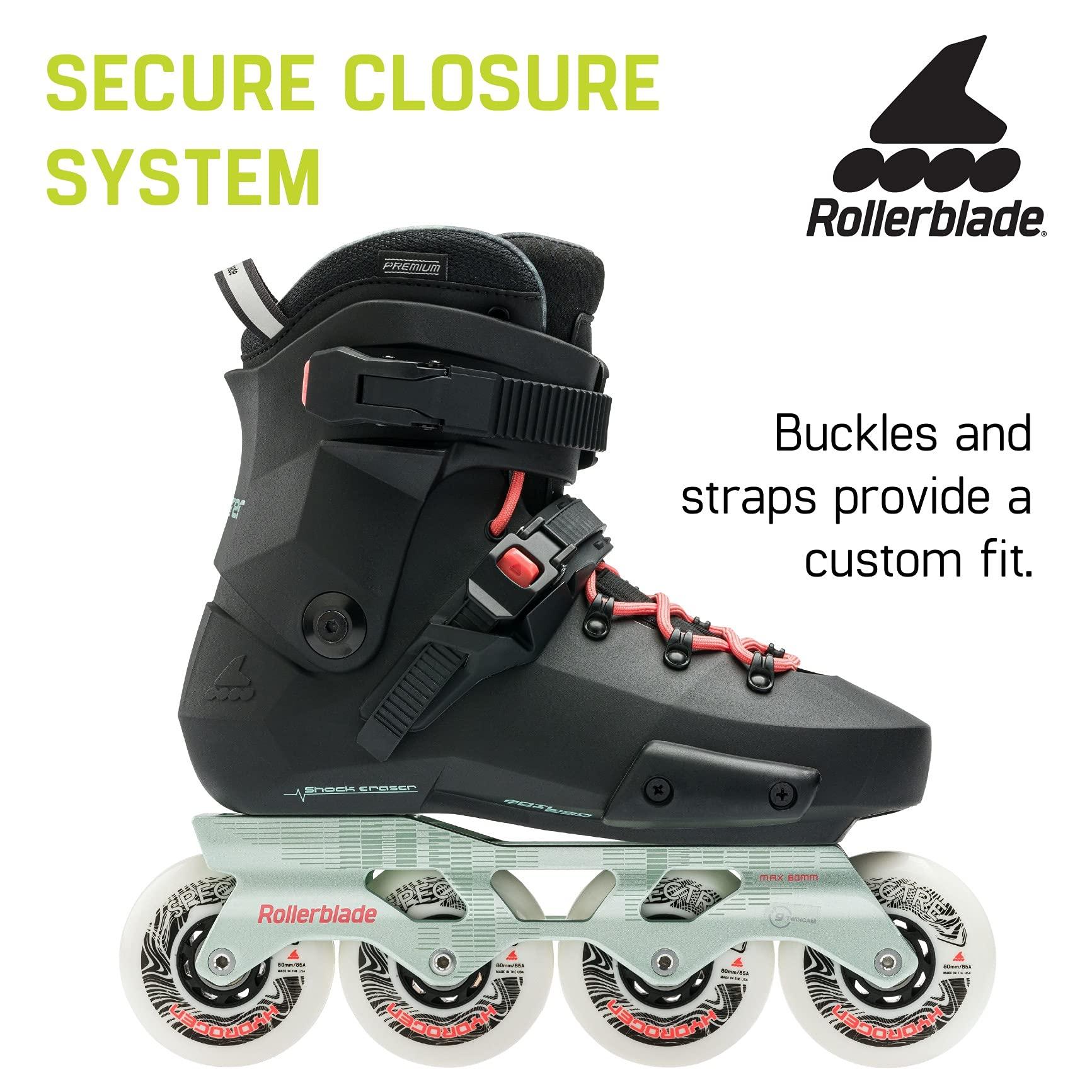 Rollerblade Rollerblade Twister XT Women's Adult Fitness Inline Skate, Black/Mint, Urban Performance Inline Skates