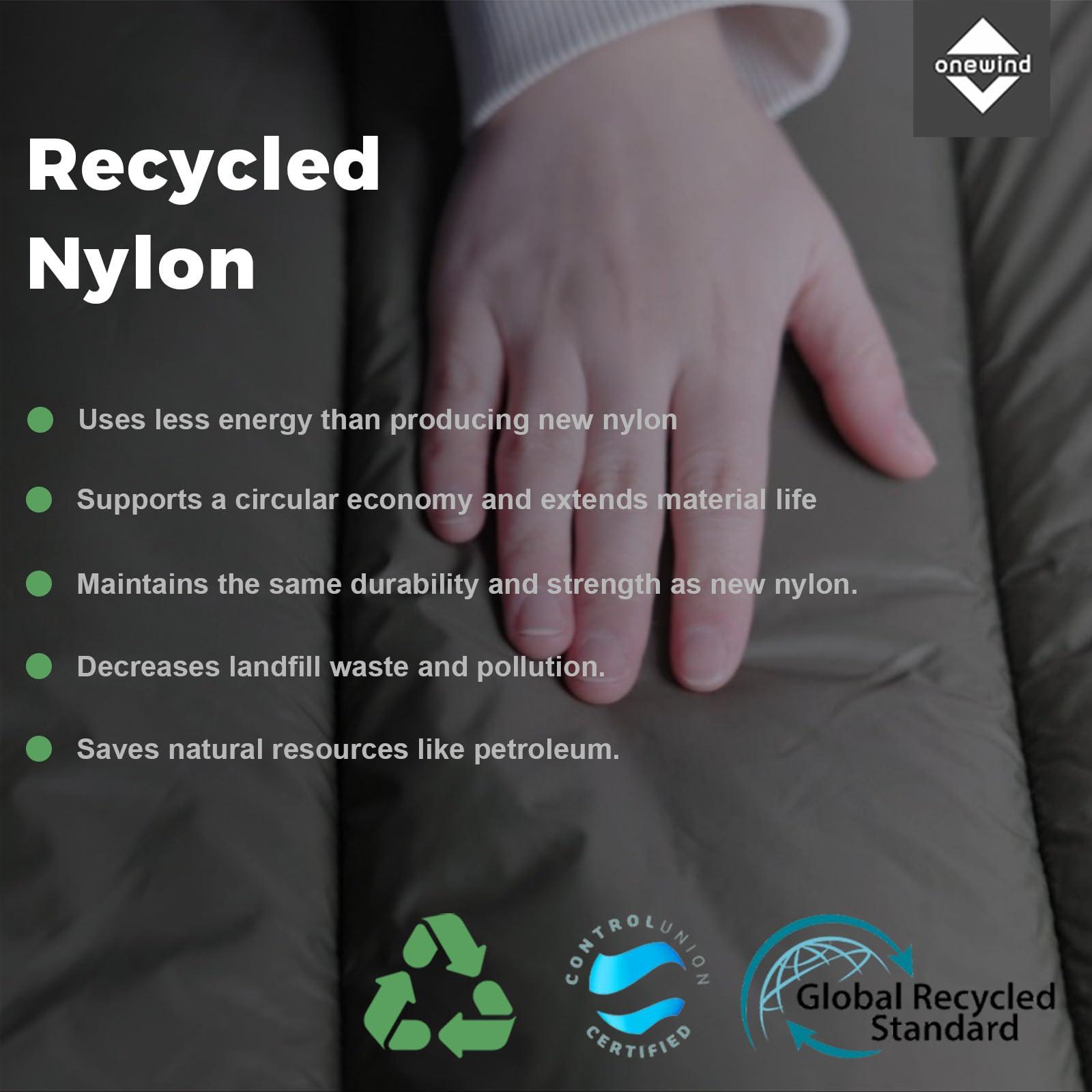 onewind onewind Camping Sleeping Bag with Footbox, Ultralight Wearable Backpacking Quilt Hammock Sleeping Bag Top Quilt for Backpacking and Hiking, 78\"*54\", OD Green