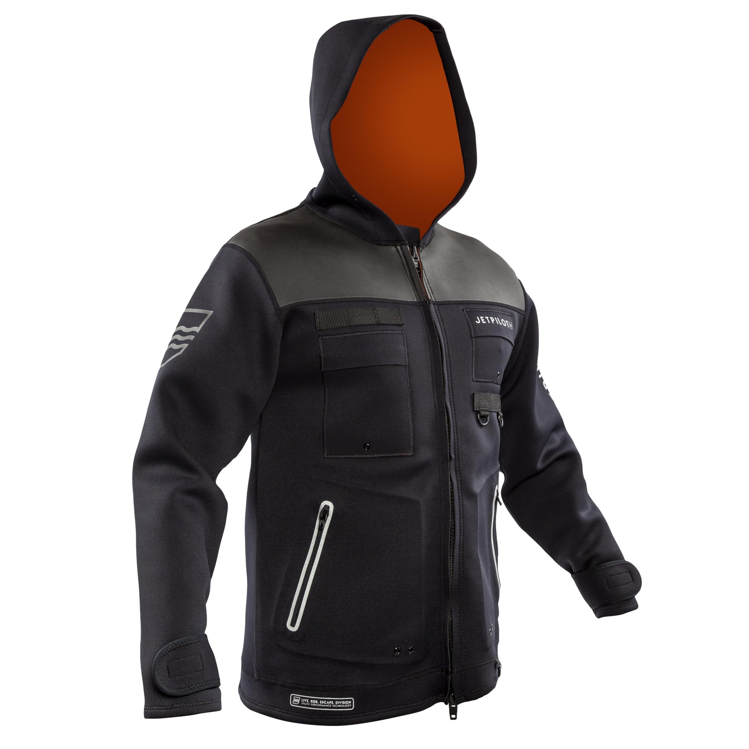 Jet Pilot Jet Pilot - 2MM Tour Coat -2mm Flex Lite Neoprene - Insulated Neoprene Hood - Sailing Jacket, Fishing Jacket - Wetsuit Tops