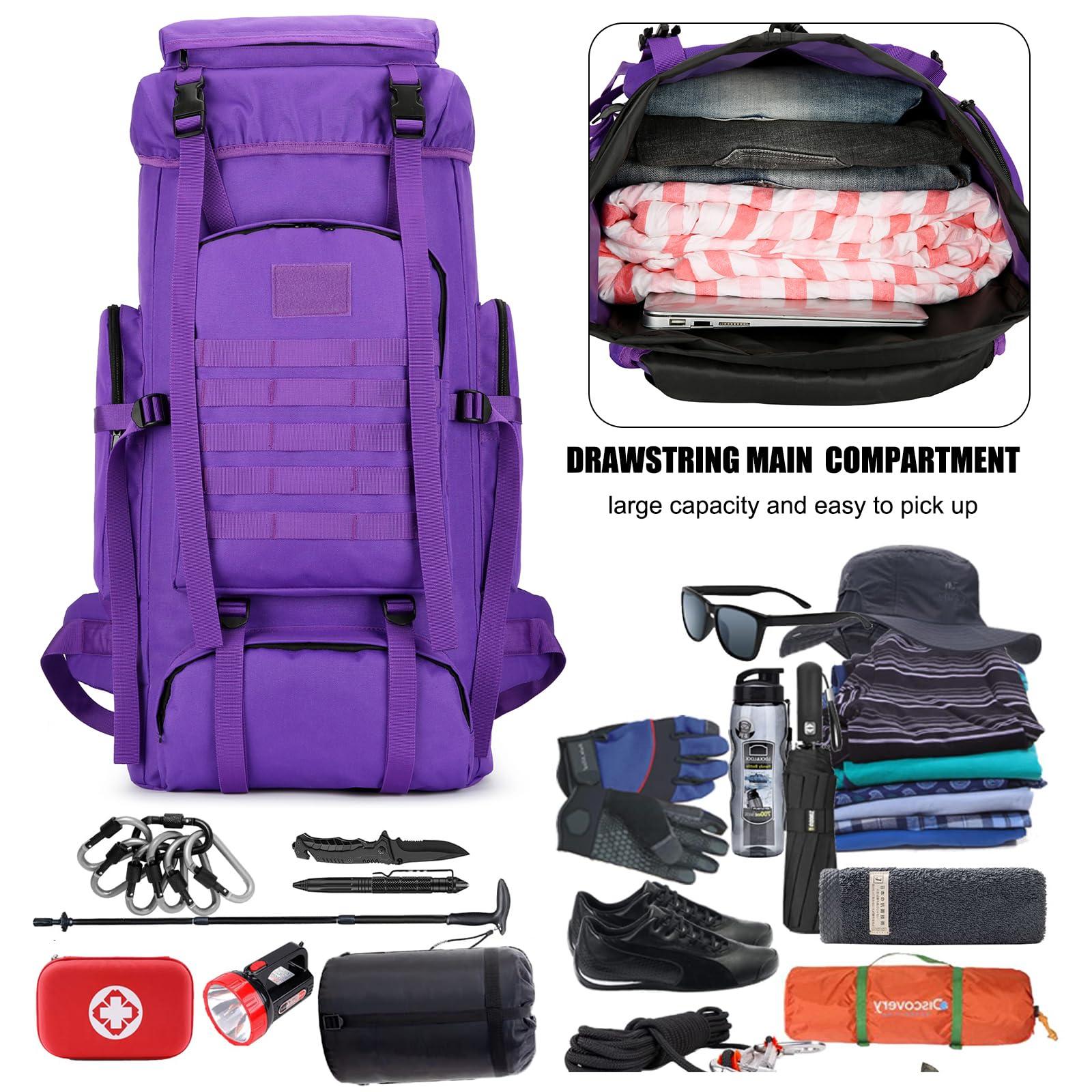 W WINTMING Hiking Backpack for Men 70L/100L Camping Backpack Military Rucksack Molle 3 Days Assault Pack for Climbing