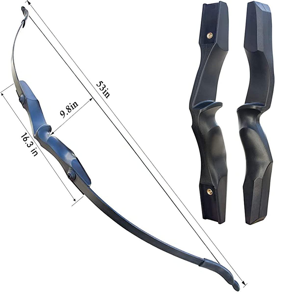 Monleap Monleap Archery Takedown Recurve Bow and Arrows Set for Adults 53" Right Hand Long Bow Kit for Beginner Hunting Shooting Practice 30-40lb (30 Pounds)