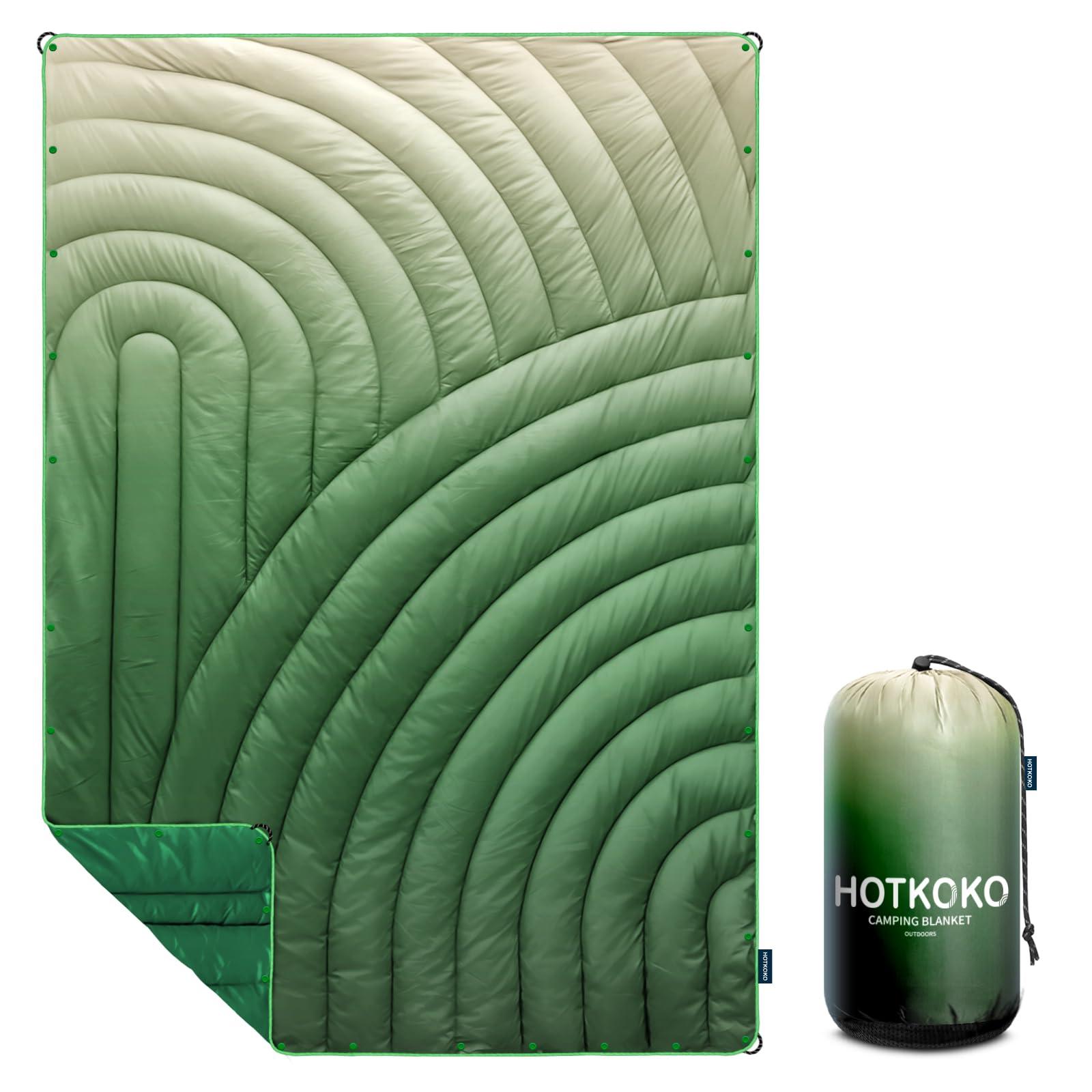 hotkoko hotkoko Camping Blanket,Puffy Blanket Lightweight Packable Camping Blanket Outdoor Blanket for Camping,Traveling, Stadium, Hiking, Picnics