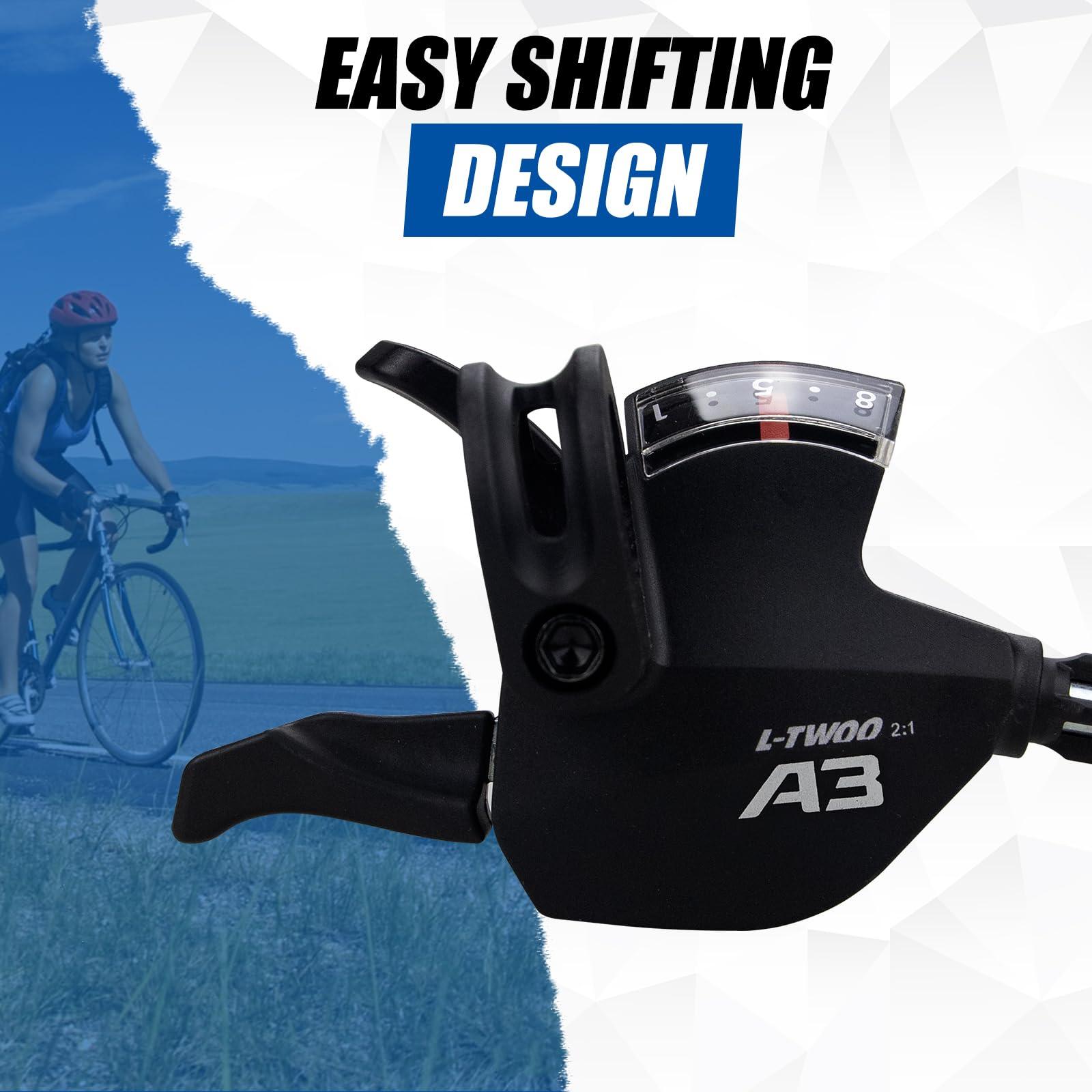 WEEROCK WEEROCK Bike Shifter Lever 24 Speeds 3x8 Thumb Gear Shift Lever for Mountain Bicycle