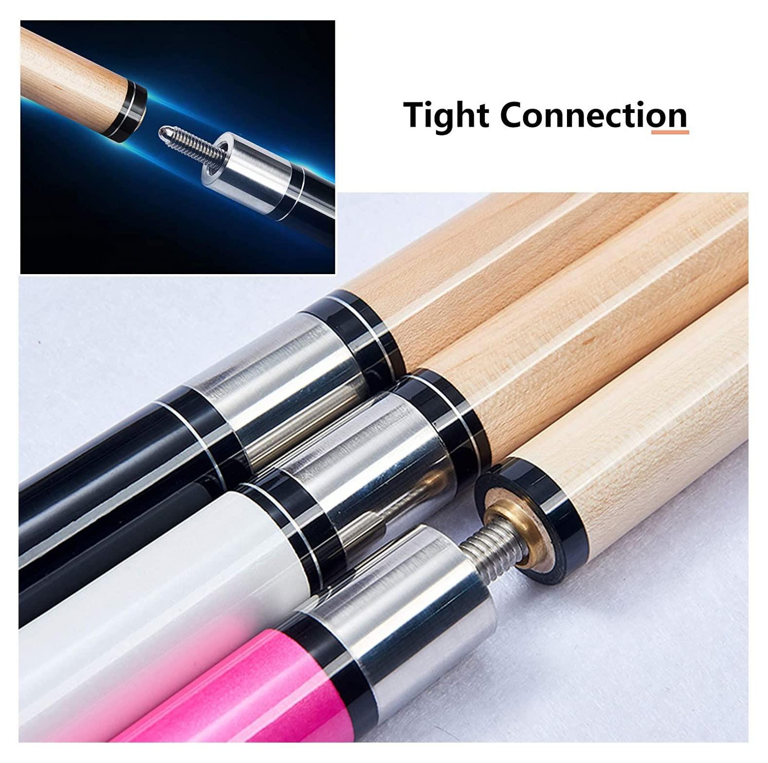 WEWYQSJXBXF Pool Cue Billiard Cue 2 Pack 57 2 Piece Pool Cues Sticks, Hardwood Pool Cue Sticks,Black,White,Pink,for Women Men WEWYQSJXBXF-329(Color:White,Size:)