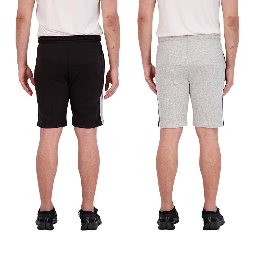 Unipro Unipro Mens Basketball Shorts with Pockets 2 Pack Quick Dry Athletic Mesh Short for Men Gym Workout and Training Clothing (as1, Alpha, s, Regular, Regular, Black-Grey Heather)