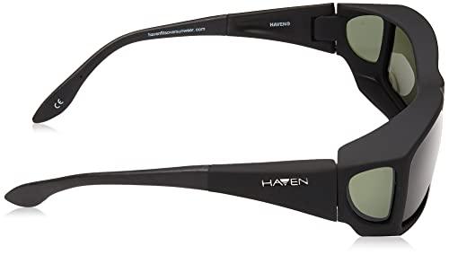 Dioptics Haven Fits Over Sunwear Windemere Over-Prescription Sunglasses,Black Frame/Gray Lens,one size