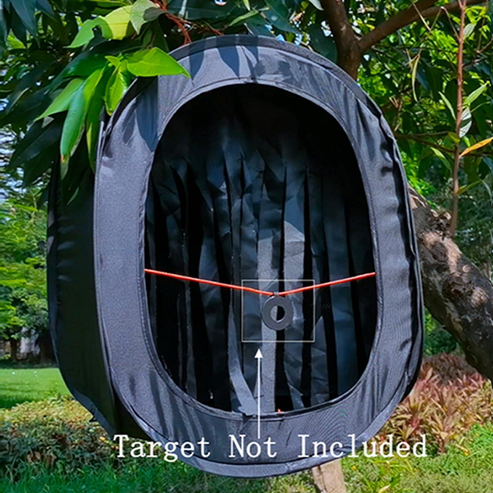 Wingswinmax Wingswinmax Foldable Airsoft Target Tent Trap Slingshot BB Trap Net Auto Pop-up Shooting Target Tent BB Target Holder Case Thicker Material-Black