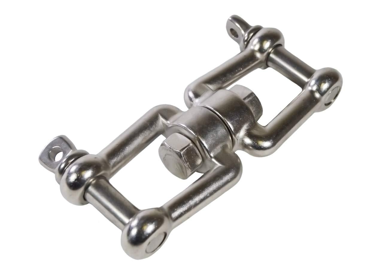 MarineNow MarineNow Jaw - Jaw Swivel Anchor Connector 316 Stainless Steel [16mm (5/8\") 05-Pack]