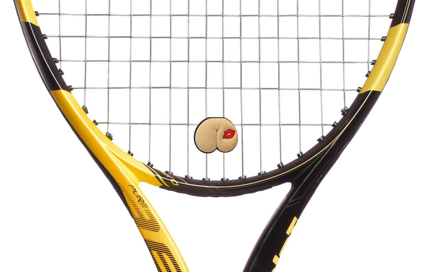 Racket Expressions Racket Expressions - Tennis Dampener String Shock Absorber for Racket - Tennis Racket String Dampener, Tennis Dampers - Tennis Themed Gifts, Tennis Accessories - Pack of 2 Kiss My Butt