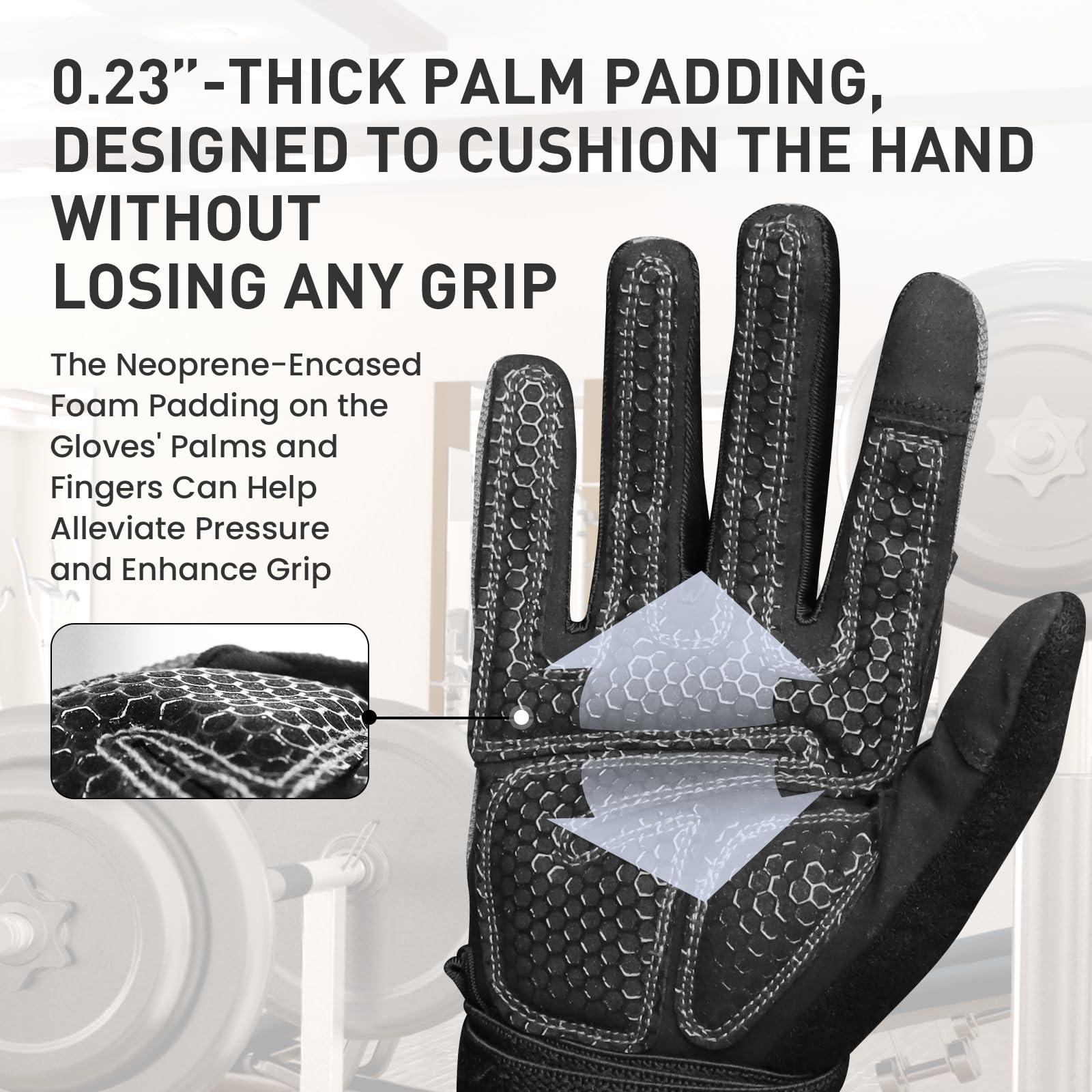 FINGER TEN FINGER TEN Weightlifting Workout Gloves Full Half Finger with Wrist Strap Support, Padded Grip for Weight Lifting Gym Fitness Exercise Training Men Male (USA Flag, Large)