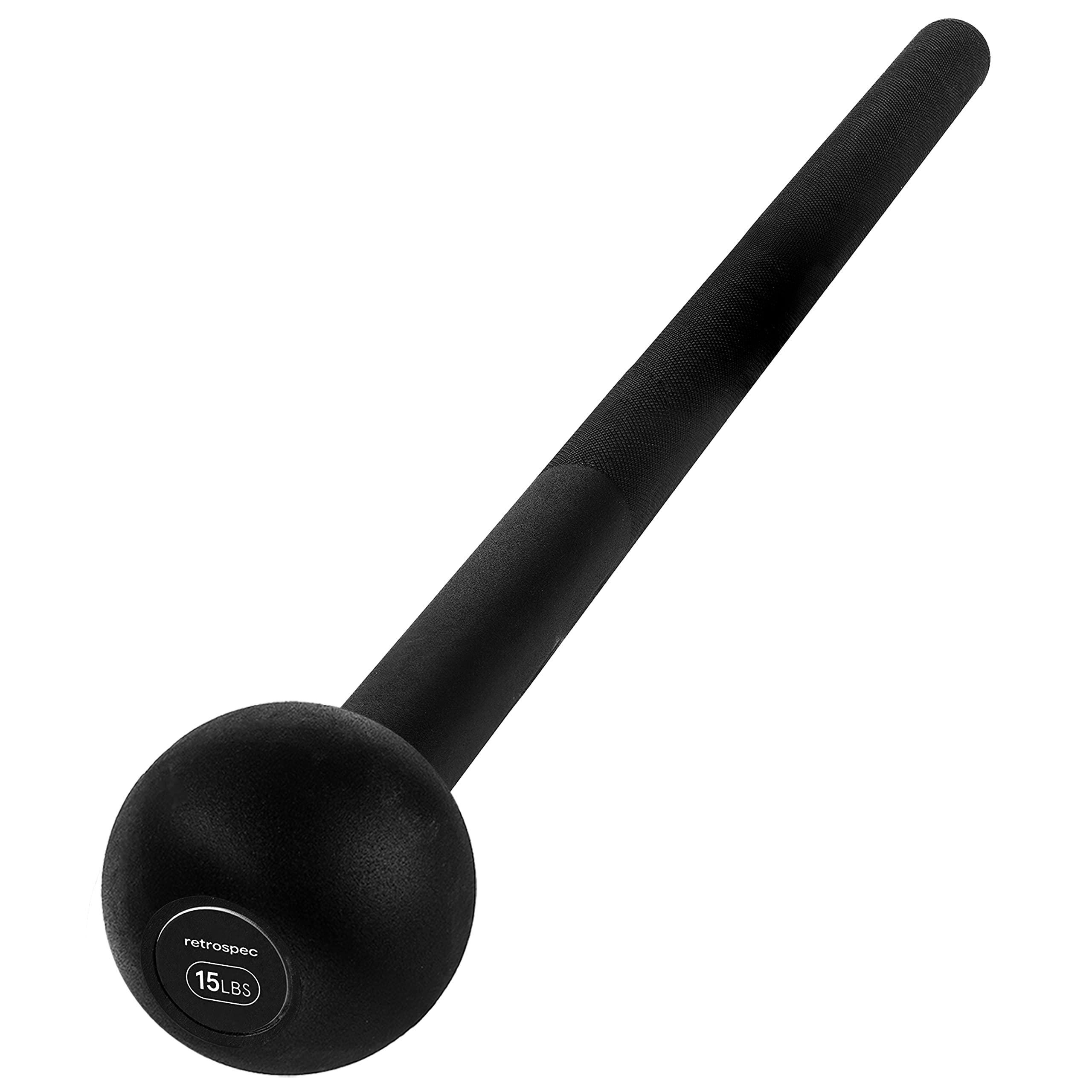 Retrospec Retrospec Steel Macebell 5 to 30lbs for Men, Women Steel Mace Strength Training, Full Body Workouts , Matte Black