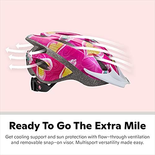 Schwinn Schwinn Thrasher Kids Bike Helmet, Boys And Girls, Fits 50 - 54cm Circumference, Ages 5-8 Year Olds, Lightweight, Detachable Visor, CPSC Safety Certified, Child, Pink/Hearts