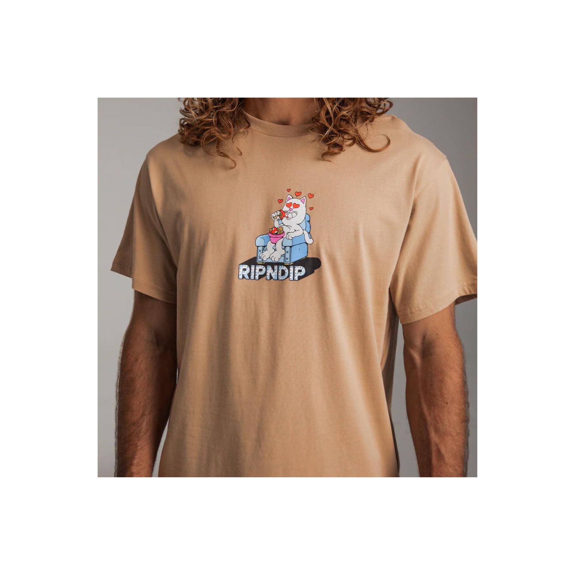 RIPNDIP RIPNDIP Afternoon Snack Tee (Large, Almond)