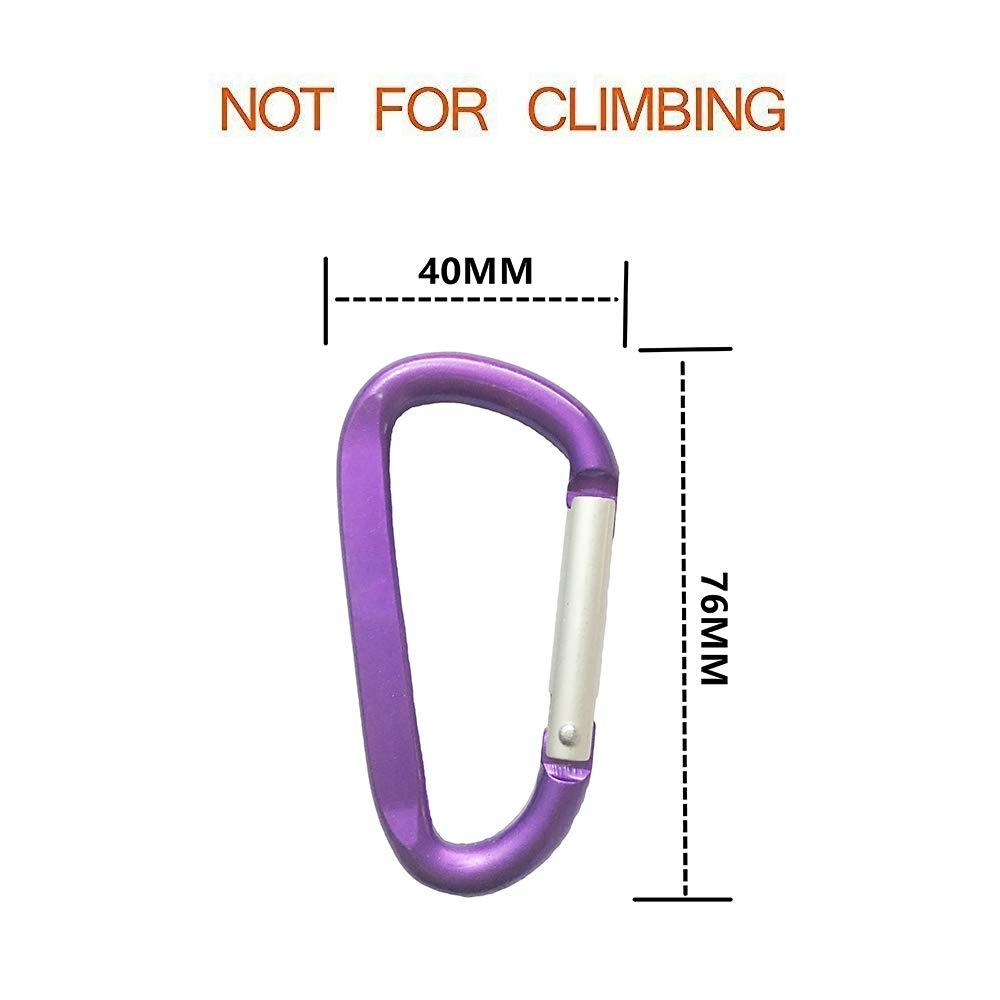 LESHIRY LESHIRY Large Carabiners Keychain 3\" Aluminum D Shape Premium Durable D-Ring Carabiner Clip Hook Camping Accessories Snap Link Key Chain Durable Improved Design (2pcs Purple)