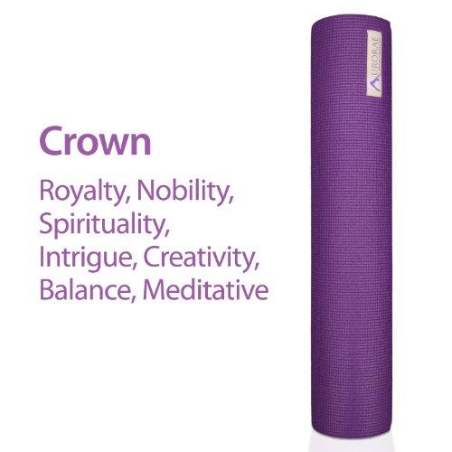 AURORAE AURORAE Classic/Printed Extra Thick and Long Yoga Mat. Slip Free Rosin included