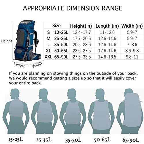 Frelaxy Frelaxy Hi-Visibility Backpack Rain Cover with Reflective Strip 100% Waterproof Ultralight Backpack Cover, Storage Pouch, Anti-Slip Cross Buckle Strap, for Hiking, Camping, Biking, Outdoor, Traveling