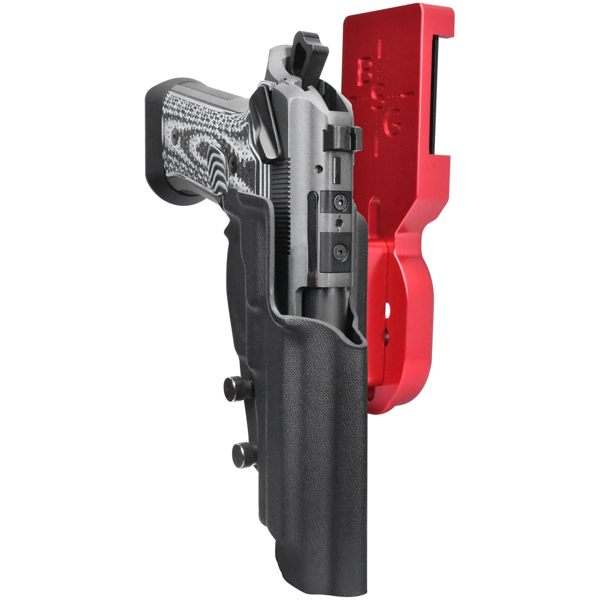 Black Scorpion Outdoor Gear Pro Heavy Duty Competition Holster fits Beretta 92XI SAO, SAO Gara, SAO Tactical, Squalo (Right-Hand Draw, Red/Black)