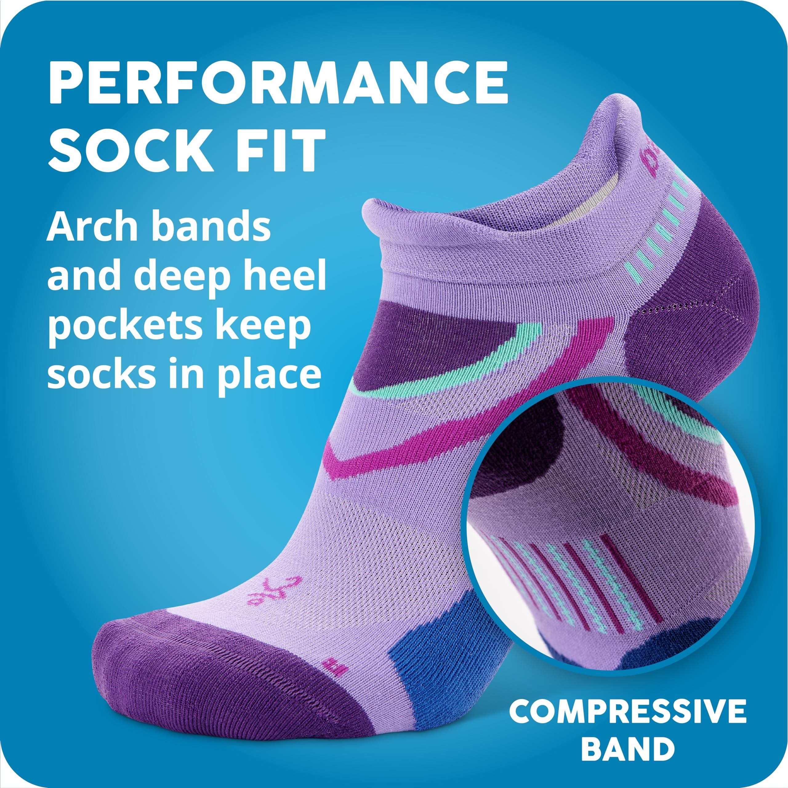 Balega Balega Ultraglide Cushioning Performance No Show Athletic Running Socks for Men and Women (1 Pair), Light Aqua/Lake Blue, Medium