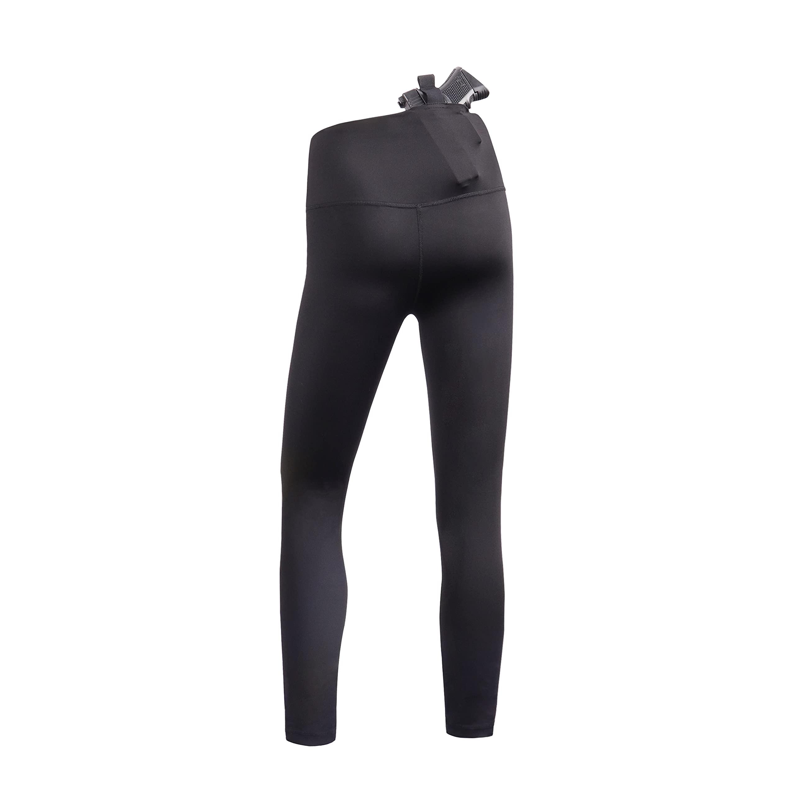 lilcreek lilcreek Concealed Carry Leggings Gun Holster for Women, Concealment Compression Yoga Pants
