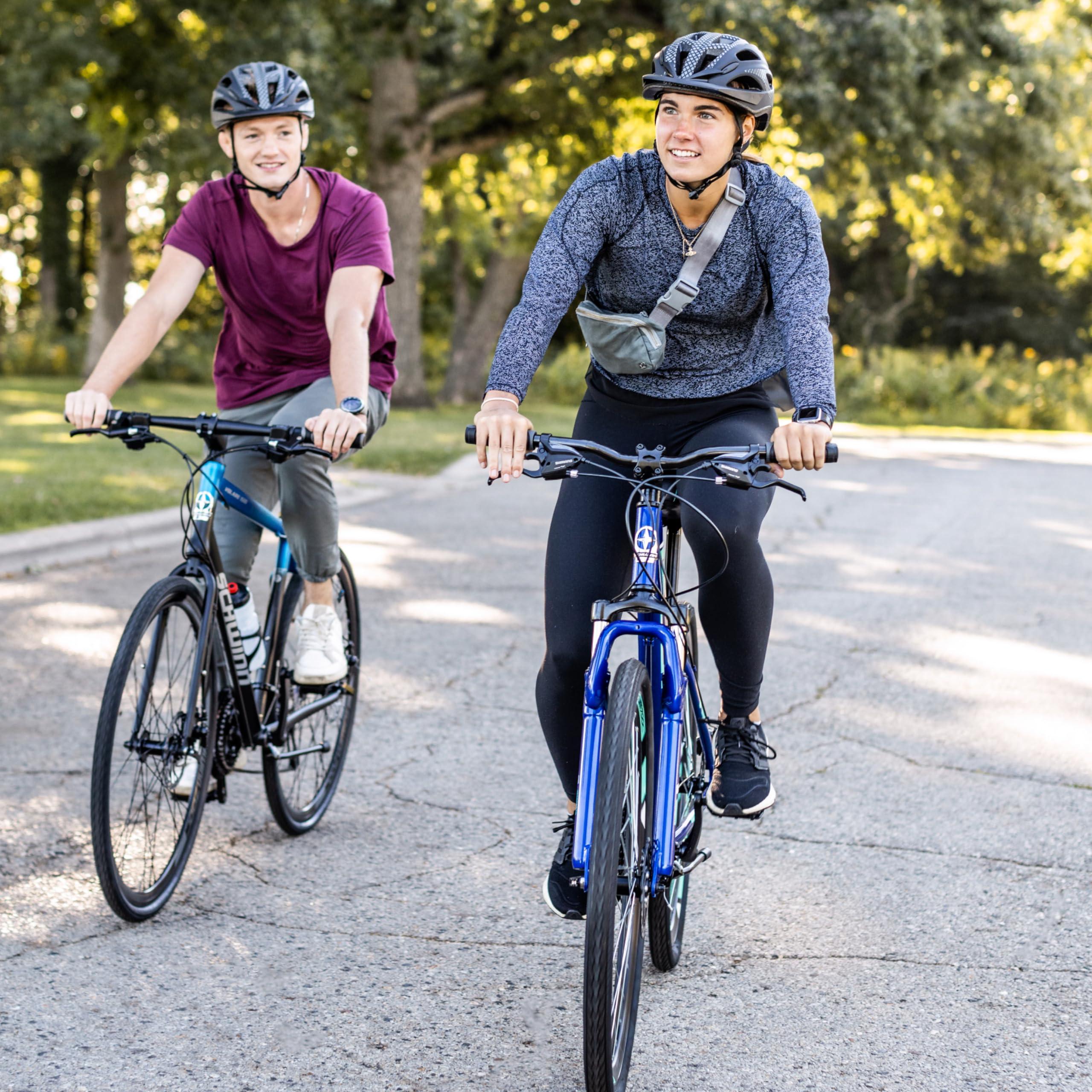 Schwinn Schwinn GTX 1 Hybrid Bike, 700c Mens and Womens Bike, 21-Speed Hybrid Bicycle, Aluminum Dual-Sport Frame, Suspension Fork, Front and Rear Linear Pull Brakes, Adult Bicycle