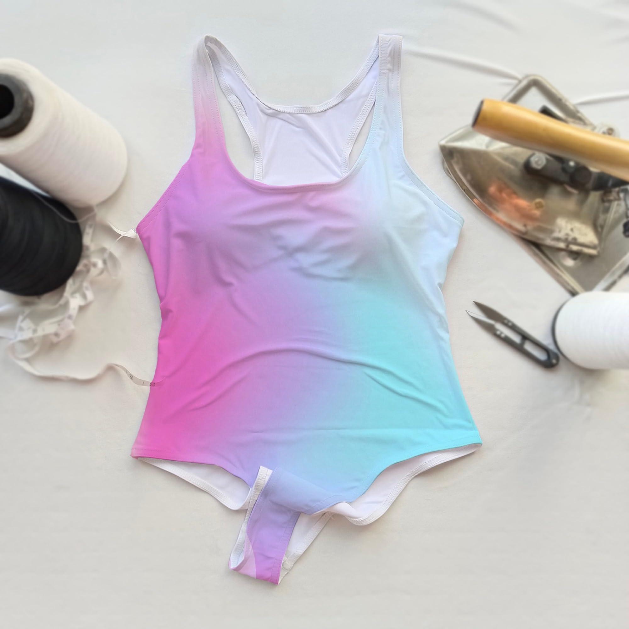 Robadyme Dissolving Swimsuit for Womens Funny One Piece Swimsuit for Sisters Girlfriend Bachelor Beach Party in The Swimming Pool S3 XL