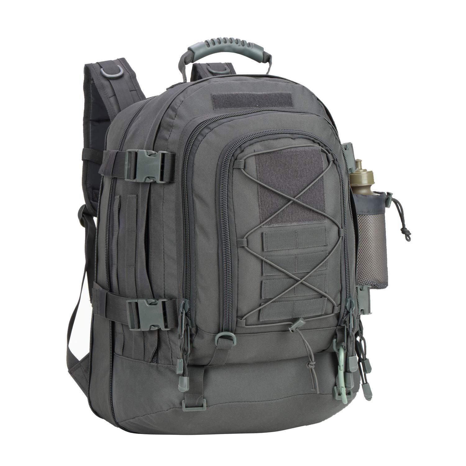 Greencity Greencity 3 Day Tactical Backpack Large Capacity Molle Bag Expandable Hiking Camping HuntingGrey