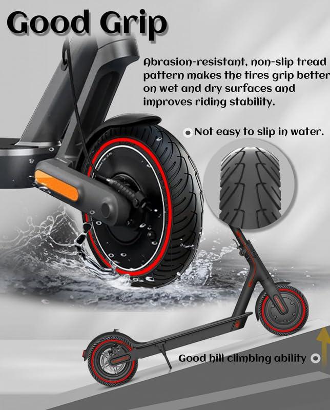 GLDYTIMES GLDYTIMES 8.5 x 2.0 Inches Electric Scooter Gotrax Tire 50/75-6.1 Solid Tire Fit for Gotrax Gxl V2/XR Apex Xl~Hiboy S2 Max Pro~Hover 1~AOVOPRO ES80~Xiaomi, 8 1/2" Tyre Anti-explosion Replacement Wheel