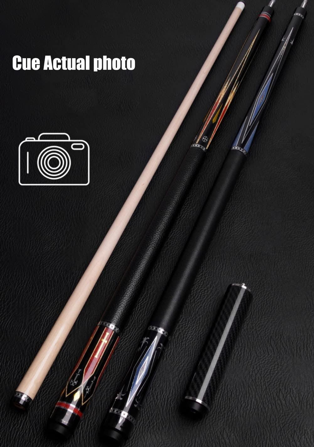 sxysdkjco 57\" Pool Cue 19-19.5Oz, 1/2 Maple Cue Adjustable Snooker Cue and Soft Bag Set for Billiard Players sxysdkjco 230422(Color:A,Size:11.75MM)