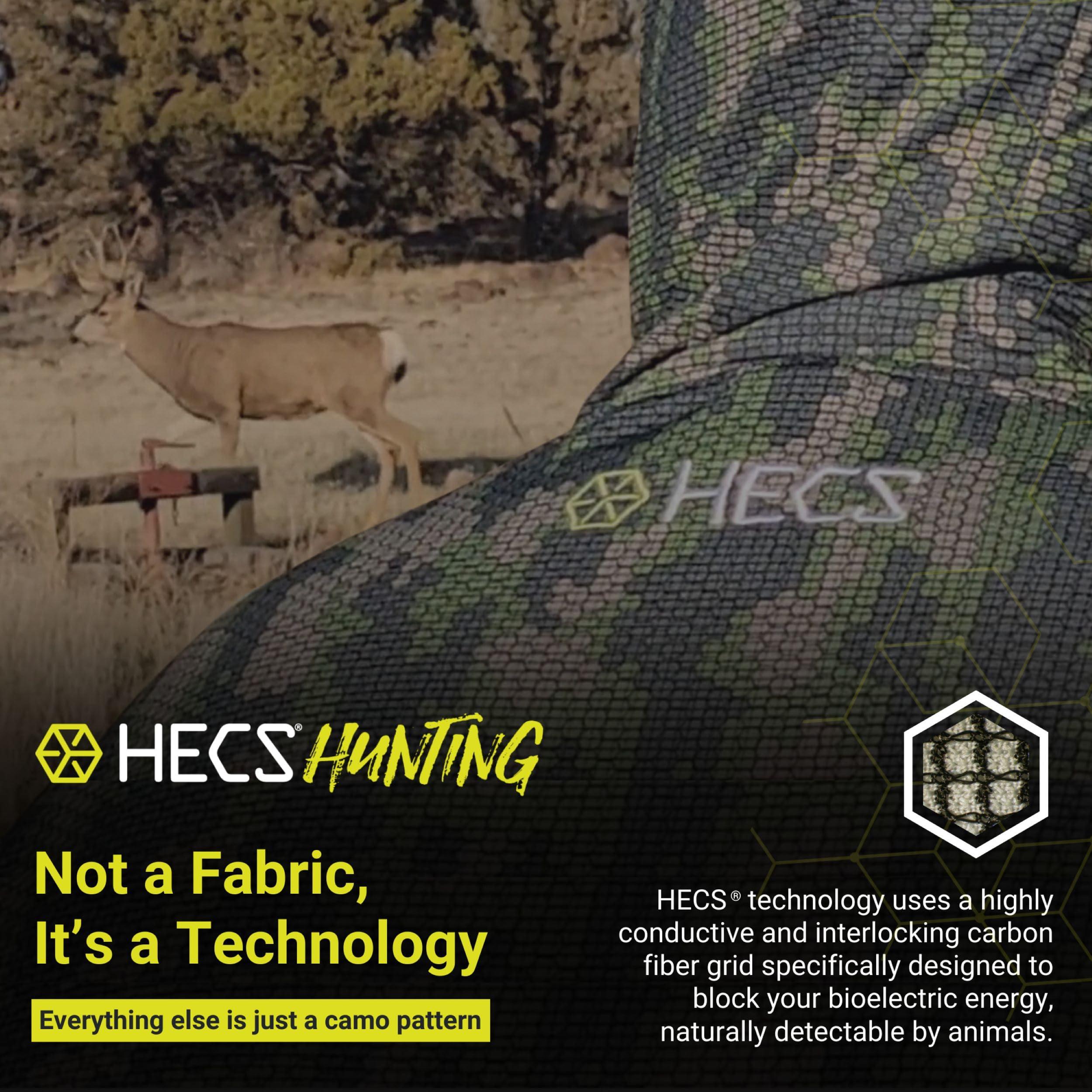 HECS HECS HECSTYLE Lightweight System | Hunting Camo Suit with Bioelectric Shielding | Hunting Clothes for Men | Patented Technology | Mens Hunting Clothes - 4X-Large - Green