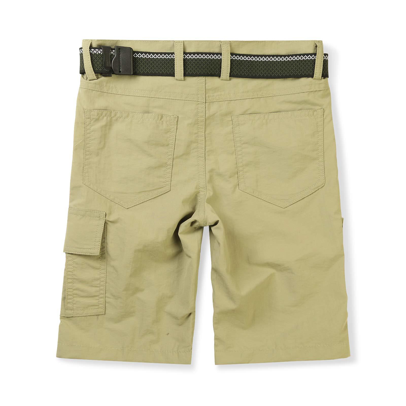 OCHENTA OCHENTA Mens Expandable Waist Outdoor Casual Lightweight Quick Dry Cargo Fishing Hiking Shorts Khaki 40